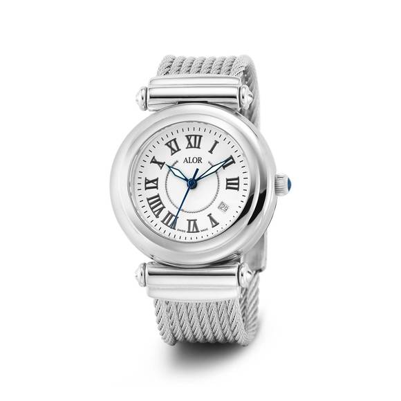 NEW ALOR cable watch in silver - Picture 1 of 1